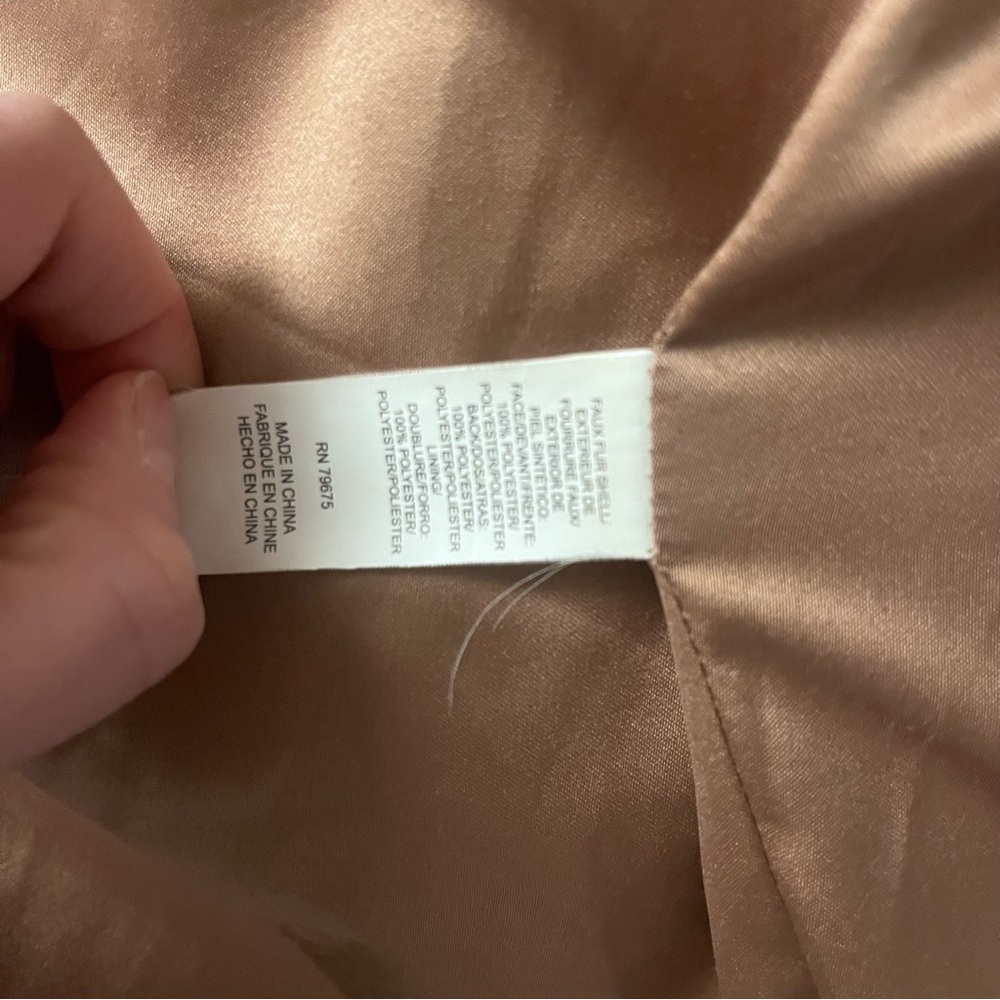 LUCKY BRAND Miss Teddy Coat in Tan Size S COZY CUTE WINTER - Picture 7 of 8